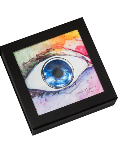OCEAN BLUE Coloreyezed Eye 1 Oz Silver Coin 5$ Palau 2022 - Coins & More - Palau