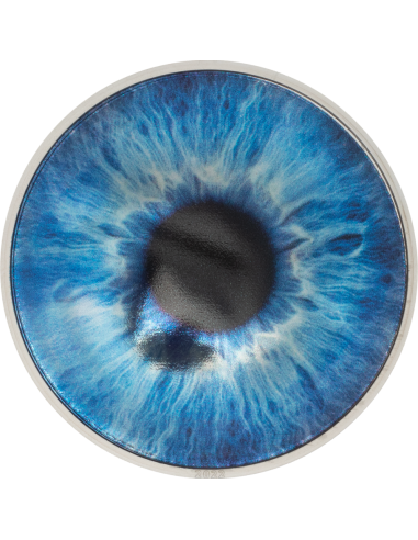OCEAN BLUE Coloreyezed Eye 1 Oz Silver Coin 5$ Palau 2022 - Coins & More - Palau