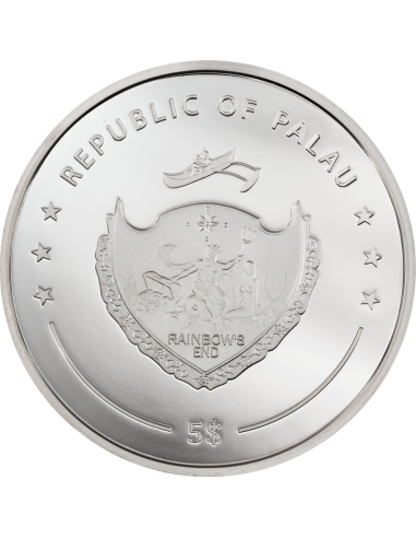 OCEAN BLUE Coloreyezed Eye 1 Oz Silver Coin 5$ Palau 2022 - Coins & More - Palau
