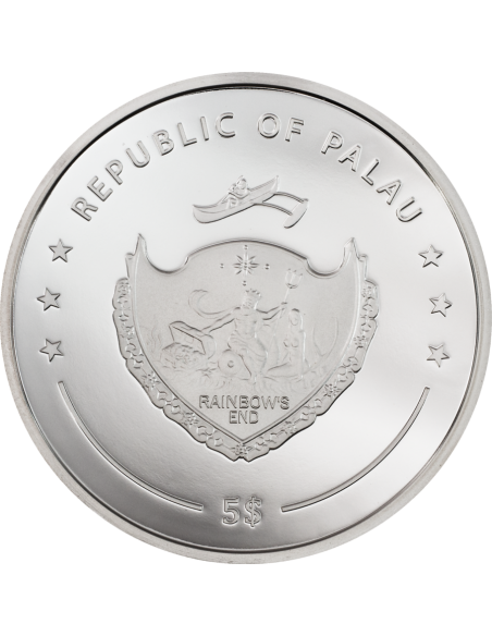 OCEAN BLUE Coloreyezed Eye 1 Oz Silver Coin 5$ Palau 2022 - Coins & More - Palau