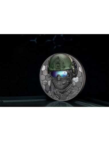 SPECIAL FORCES Real Heroes 1 Kg Kilo Silver Coin 100$ Cook Islands 2022 - Coins & More - Cook Islands