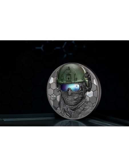 SPECIAL FORCES Real Heroes 1 Kg Kilo Silver Coin 100$ Cook Islands 2022 - Coins & More - Cook Islands