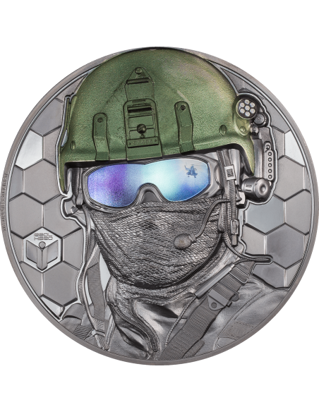SPECIAL FORCES Real Heroes 1 Kg Kilo Silver Coin 100$ Cook Islands 2022 - Coins & More - Cook Islands