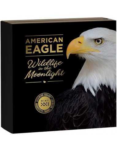 AMERICAN EAGLE Wildlife in the Moonlight 2 Oz Silver Coin 10 Cedis Ghana 2022 - Coins & More - Africa