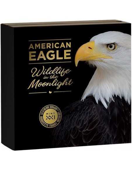 AMERICAN EAGLE Wildlife in the Moonlight 2 Oz Silver Coin 10 Cedis Ghana 2022 - Coins & More - Africa