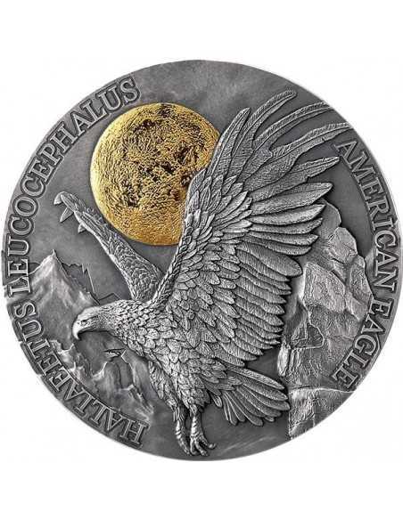 AMERICAN EAGLE Wildlife in the Moonlight 2 Oz Silver Coin 10 Cedis Ghana 2022 - Coins & More - Africa