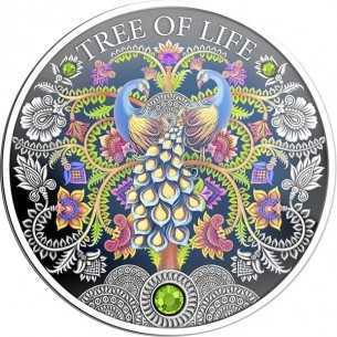 TREE OF LIFE 1 Oz Silver Proof Coin 5 Cedis Ghana 2022 - Coins & More - Ghana