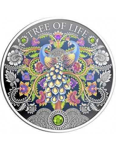 TREE OF LIFE 1 Oz Silver Proof Coin 5 Cedis Ghana 2022 - Coins & More - Ghana
