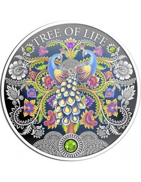 TREE OF LIFE 1 Oz Silver Proof Coin 5 Cedis Ghana 2022 - Coins & More - Ghana