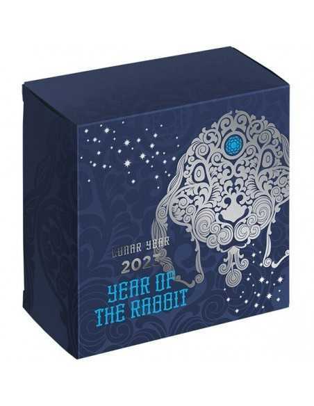 YEAR OF THE RABBIT Lunar Year 1/2 Oz Silver Proof Coin 2 Cedis Ghana 2023 - Coins & More - Africa