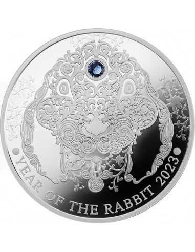 YEAR OF THE RABBIT Lunar Year 1/2 Oz Silver Proof Coin 2 Cedis Ghana 2023 - Coins & More - Africa