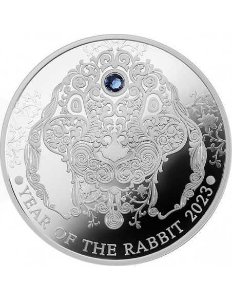 YEAR OF THE RABBIT Lunar Year 1/2 Oz Silver Proof Coin 2 Cedis Ghana 2023 - Coins & More - Africa