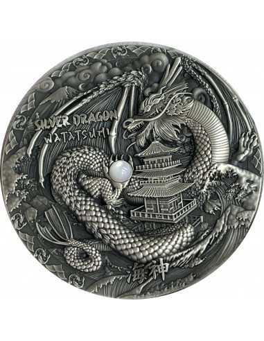 WATATSUMI - JAPANESE DRAGON 2 Oz Silver Coin 2$ Niue 2021