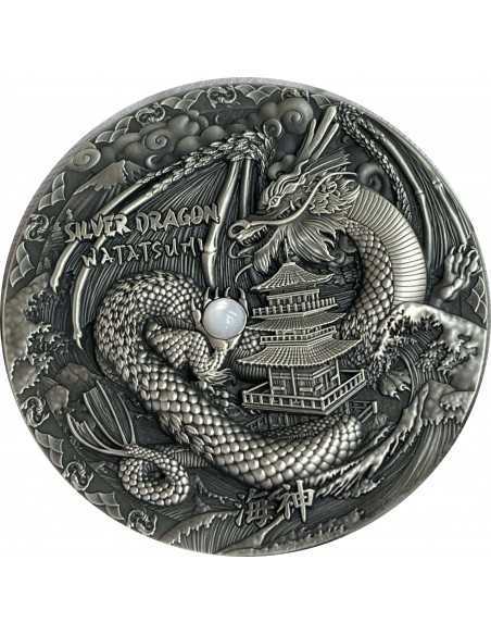 WATATSUMI - JAPANESE DRAGON 2 Oz Silver Coin 2$ Niue 2021