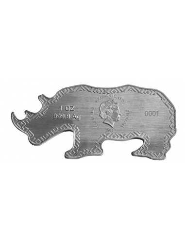 BLACK RHINO Animals of Africa 1 Oz Silver Coin 2$ Solomon Islands 2022 - Coins & More - Tendenzen