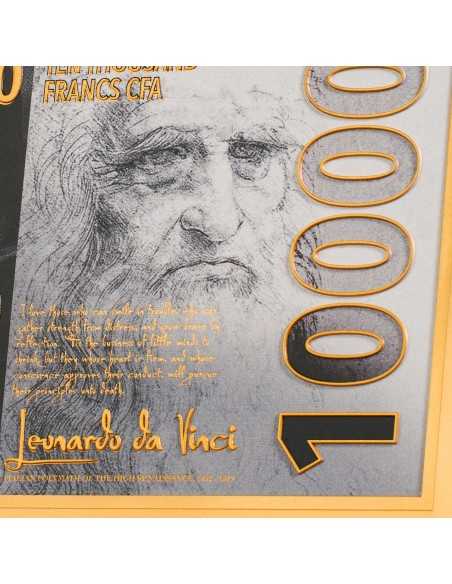 MONA LISA By Leonardo Da Vinci 2 Oz Silver & 33.5 Oz Copper Coin 10000 Francs Chad 2022 - Coins & More - Niue