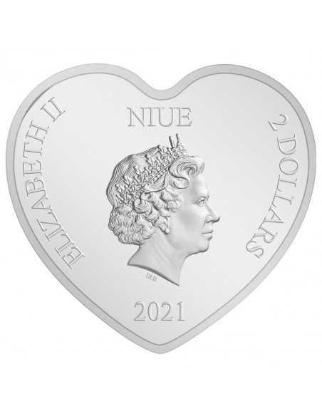 LA BELLE ET LA BÊTE 30ième Anniversaire Disney Princesse 1 Oz Silver Coin 2$ Niue 2021 - Coins & More - Niue