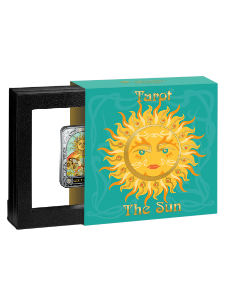 THE SUN Tarot Silver Coin 1000 Francs Cameroon 2022 - Coins & More - Camerún
