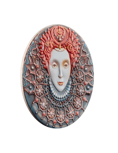 ELIZABETH I Women Queen of England 2 Oz Silver Coin 5$ Niue 2022 - Coins & More - Niue