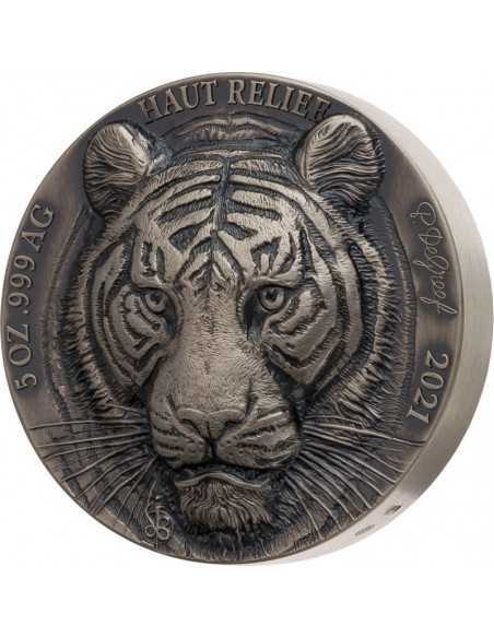 TIGER Big Five Asia 1 Kg Silver Coin 10000 Francs Ivory Coast 2022 - Coins & More - Costa d'Avorio