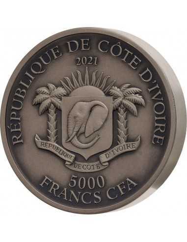 TIGER Big Five Asia 1 Kg Silver Coin 10000 Francs Ivory Coast 2022 - Coins & More - Costa d'Avorio