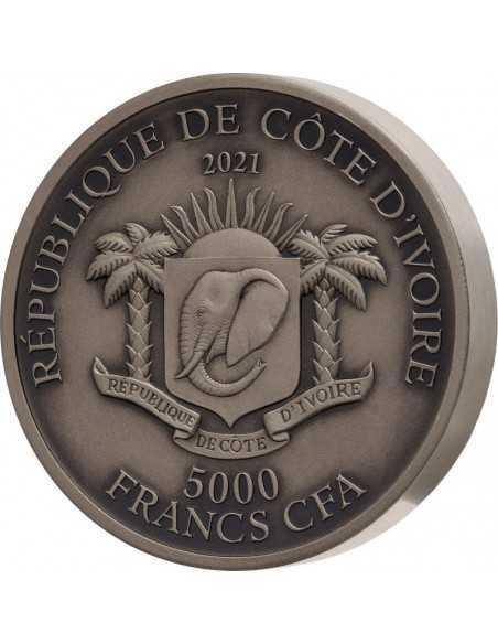 TIGER Big Five Asia 1 Kg Silver Coin 10000 Francs Ivory Coast 2022 - Coins & More - Costa d'Avorio