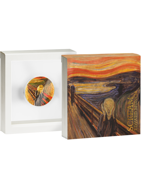 SCREAM Edvard Munch 2 Oz Silver Coin 10 Cedis Ghana 2022 - Coins & More - Ghana