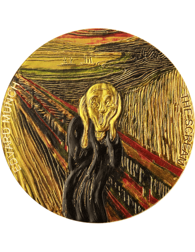SCREAM Edvard Munch 2 Oz Silver Coin 10 Cedis Ghana 2022 - Coins & More - Ghana
