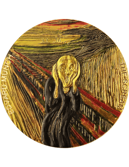 SCREAM Edvard Munch 2 Oz Silver Coin 10 Cedis Ghana 2022 - Coins & More - Ghana