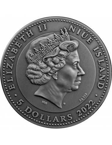 TUTANKHAMUN’S MASK 2 Oz Silver Coin 5$ Niue 2022 - Coins & More - Niue