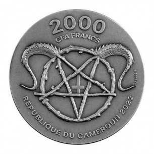 MEPHISTOPHELES Devils and Demons 2 Oz Silver Coin 2000 Francs Cameroon 2022 - Coins & More - Camerún 2