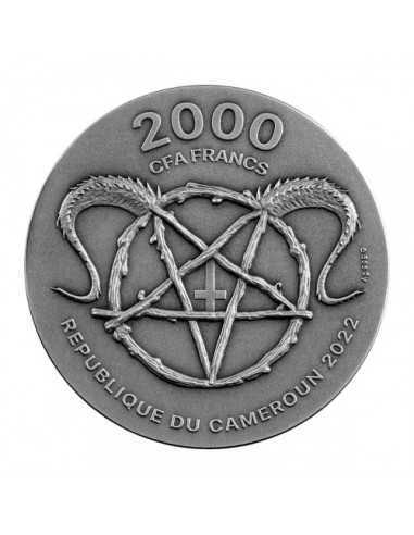 MEPHISTOPHELES Devils and Demons 2 Oz Silver Coin 2000 Francs Cameroon 2022