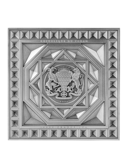 FORBIDDEN CITY CAISSON 2 Oz Silver & 33.5 Copper Coin 10000 Francs Chad 2022 - Coins & More - Tchad