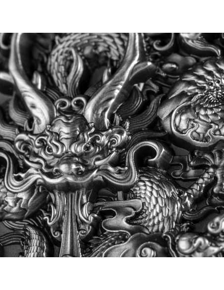 NINE SONS OF THE DRAGON KING 1.6 Kg Silver Coin 35$ Tokelau 2022 - Coins & More - Tokelau