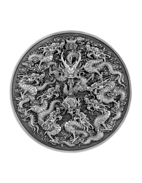 NINE SONS OF THE DRAGON KING 1.6 Kg Silver Coin 35$ Tokelau 2022 - Coins & More - Tokelau