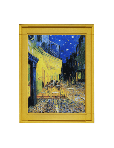 CAFE TERRACE AT NIGHT Gold Plated By Vincent Van Gogh 2 Oz Silver 33.5 Oz Copper Coin 10000 Francs Chad 2022 - Coins & More -...