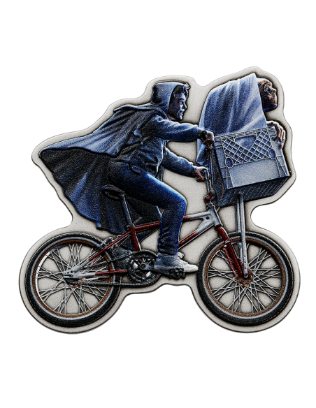 E.T. BICYCLE 40th Anniversary 2 Oz Silver Shaped Coin 5$ Niue 2022 - Coins & More - Niue