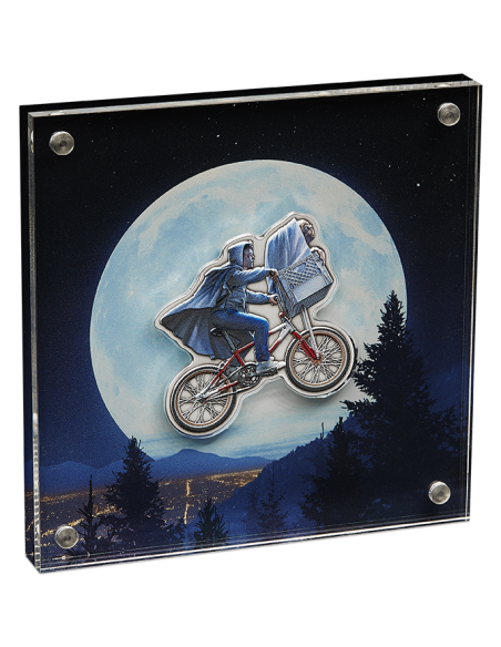E.T. BICYCLE 40th Anniversary 2 Oz Silver Shaped Coin 5$ Niue 2022 - Coins & More - Niue
