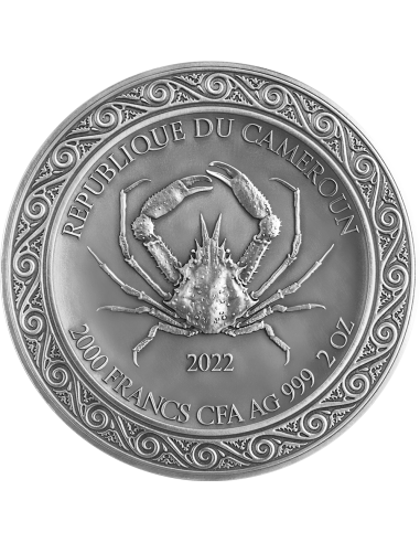 ANDROMEDA AND THE SEA MONSTER Celestial Beauty 2 Oz Silver Coin 2000 Francs Cameroon 2022 - Coins & More - Camerun
