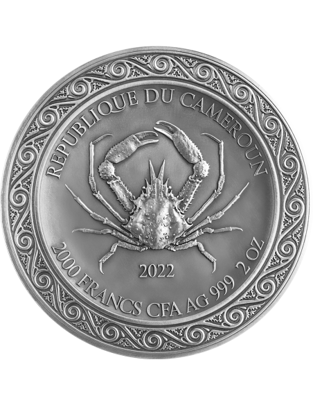 ANDROMEDA AND THE SEA MONSTER Celestial Beauty 2 Oz Silver Coin 2000 Francs Cameroon 2022 - Coins & More - Camerun