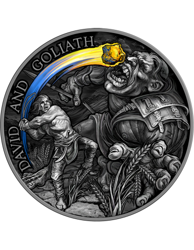 DAVID AND GOLIATH 2 Oz Silver Coin 10 Cedis Ghana 2022 - Coins & More - Ghana