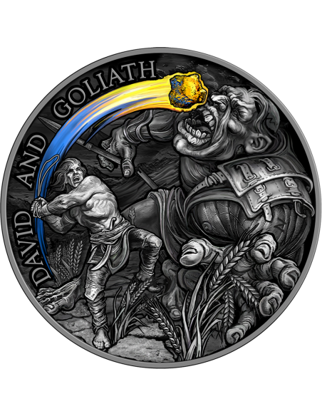 DAVID AND GOLIATH 2 Oz Silver Coin 10 Cedis Ghana 2022 - Coins & More - Ghana
