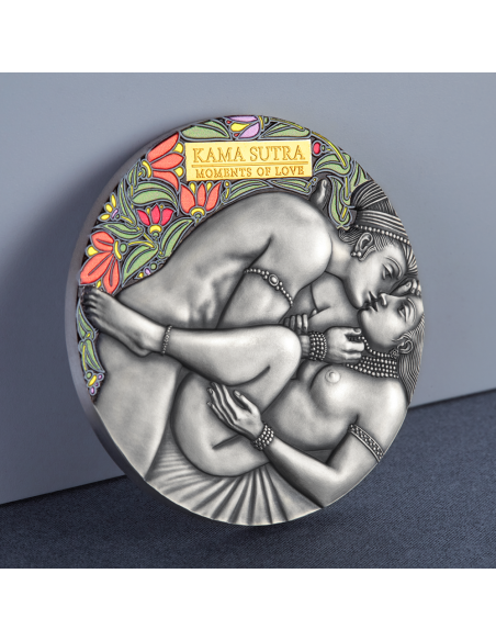 KAMA SUTRA IV Moments of Love 3 Oz Silver Coin 3000 Francs Cameroon 2022 - Coins & More - Camerún