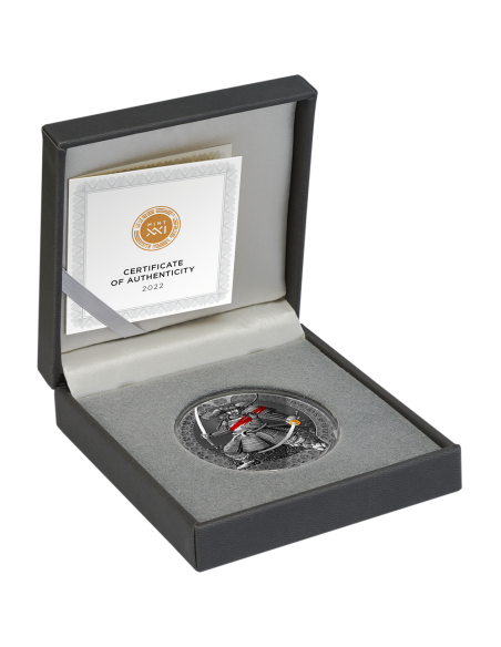 JAPANESE SAMURAI Legendary Warriors 3 Oz Silver Coin 3000 Francs Cameroon 2022 - Coins & More - Camerún