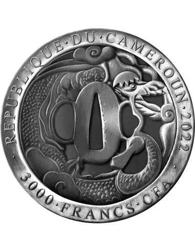 JAPANESE SAMURAI Legendary Warriors 3 Oz Silver Coin 3000 Francs Cameroon 2022 - Coins & More - Camerún