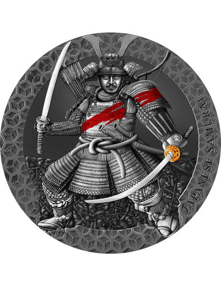 JAPANESE SAMURAI Legendary Warriors 3 Oz Silver Coin 3000 Francs Cameroon 2022 - Coins & More - Camerún