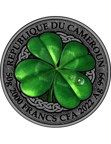 KEEP YOUR LUCK Silver Coin 2000 Francs CFA Cameroon 2022