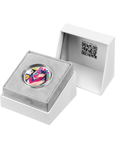 DOGECOIN 1 Oz Silver Proof Coin 1 Dogecoin United Crypto States 2022 - Coins & More - Monedas por País