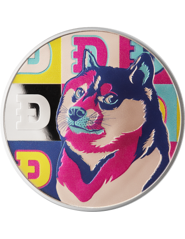DOGECOIN 1 Oz Silver Proof Coin 1 Dogecoin United Crypto States 2022 - Coins & More - Monedas por País