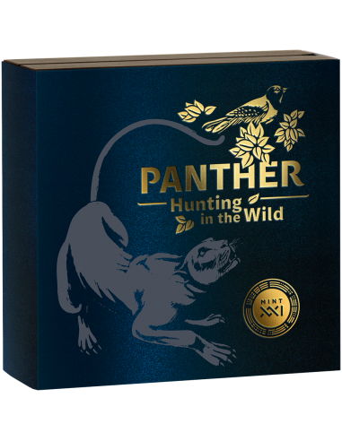 PANTHER Hunting in the Wild Silver Coin 10 Cedis Ghana 2022 - Coins & More - Ghana